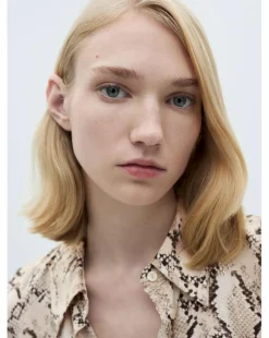 Mango Ideale Snake Print Shirt