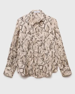 Mango Ideale Snake Print Shirt