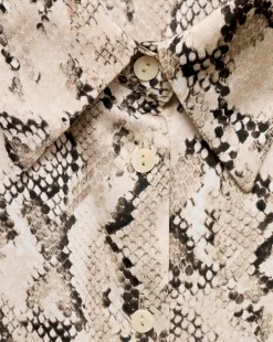 Mango Ideale Snake Print Shirt