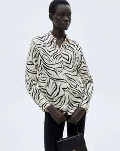 Mango Ideale Zebra Print Shirt