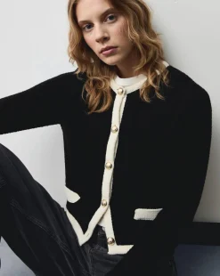 Mango Knitted Button Jacket