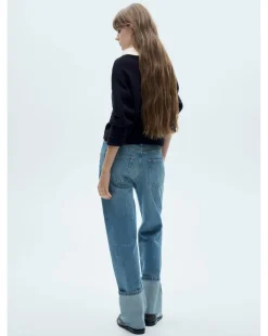 Mango Latas Contrast Collar Sweater