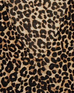 Mango Leopard Print Blouse