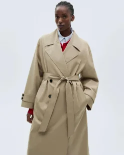 Mango Long Oversized Double-Breasted Trench Coat