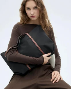 Mango Nylon Shopper Tote Bag