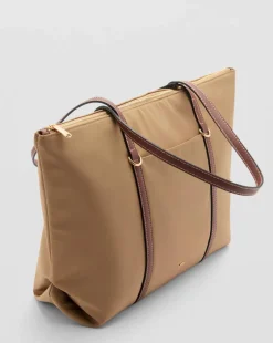Mango Nylon Shopper Tote Bag