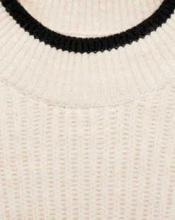 Mango Perkins Neck Plaza Sweater