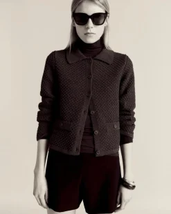 Mango Polo Neck Knitted Choco Jacket