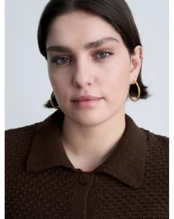 Mango Polo Neck Knitted Choco Jacket