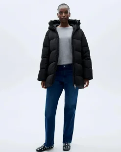 Mango Quilted Anorak Puffer with Hood