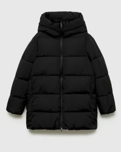 Mango Quilted Anorak Puffer with Hood