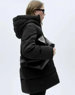 Mango Quilted Anorak Puffer with Hood