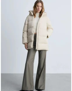 Mango Quilted Anorak Puffer with Hood