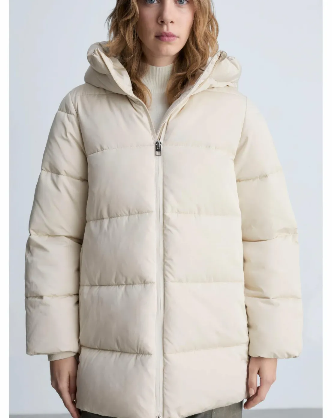 Mango Quilted Anorak Puffer with Hood