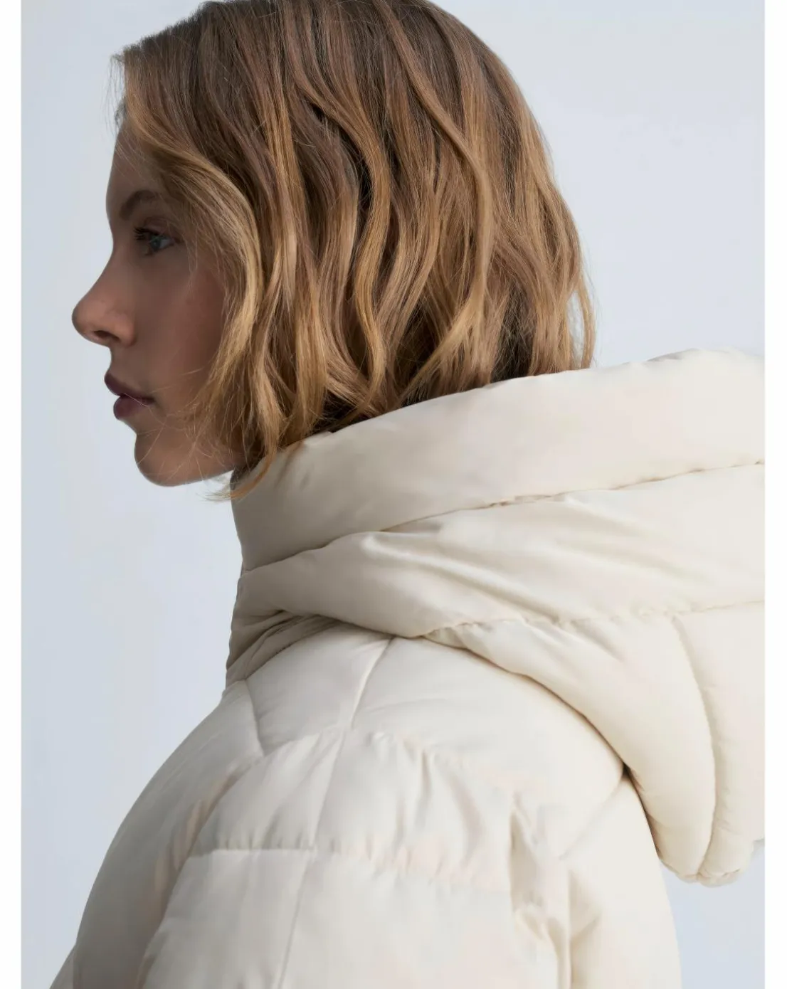 Mango Quilted Anorak Puffer with Hood