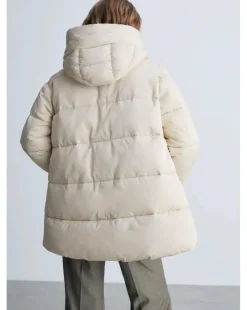 Mango Quilted Anorak Puffer with Hood