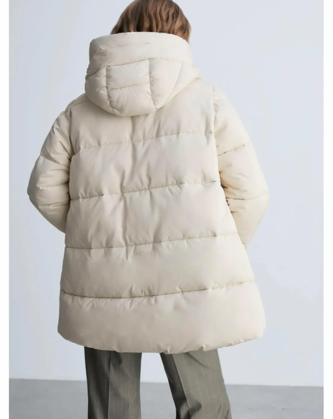 Mango Quilted Anorak Puffer with Hood