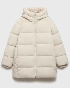 Mango Quilted Anorak Puffer with Hood