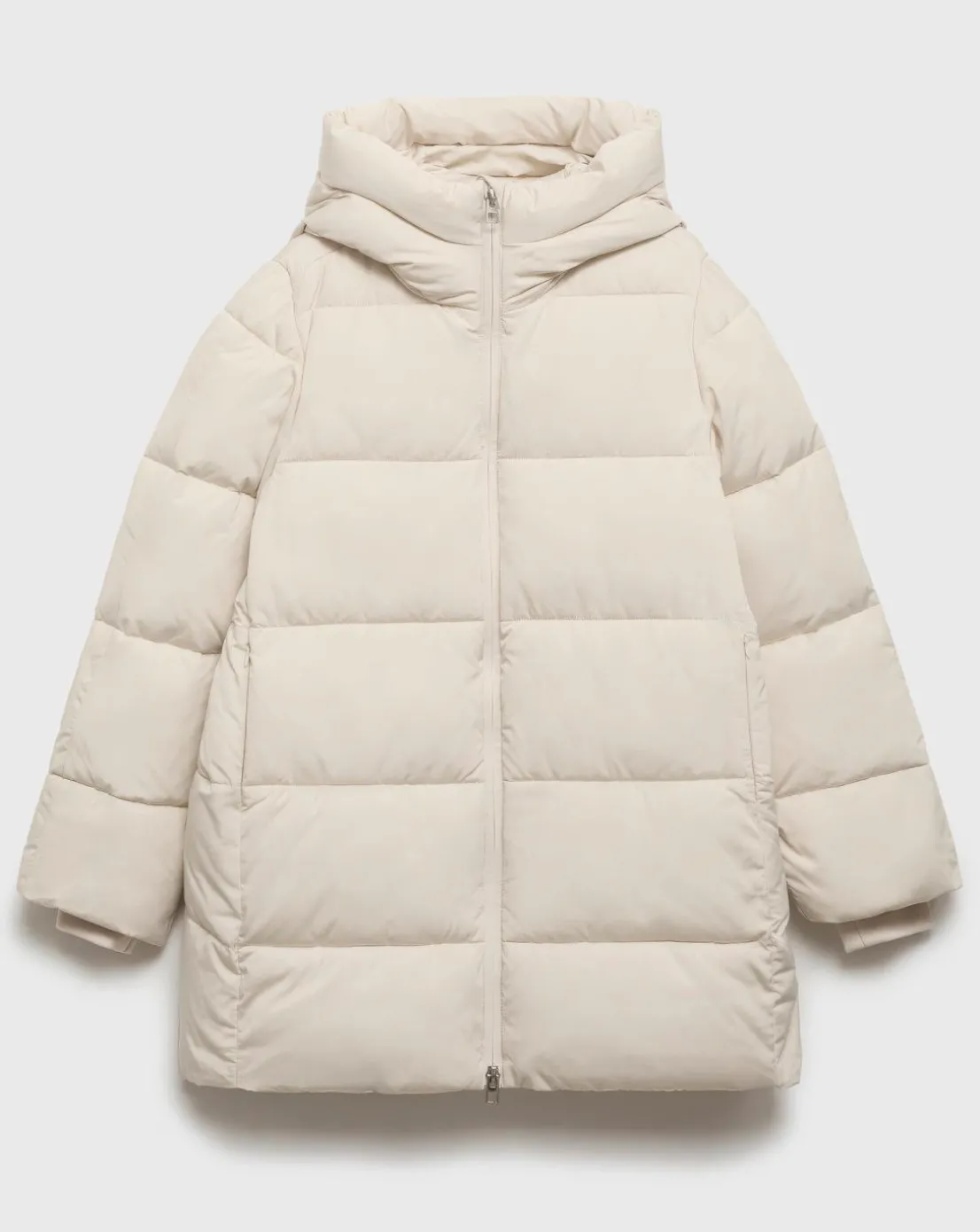 Mango Quilted Anorak Puffer with Hood