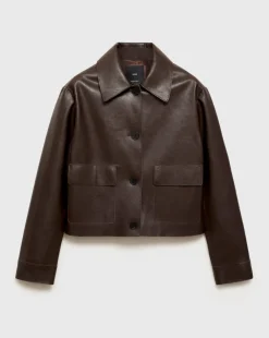 Mango Sabina Faux Leather Jacket