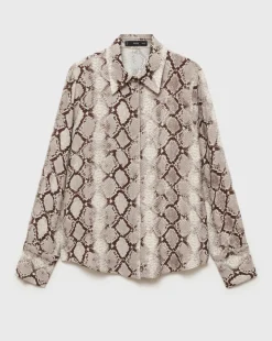 Mango Serpi Snake Print Shirt