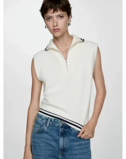 Mango Stripe Knit Vest