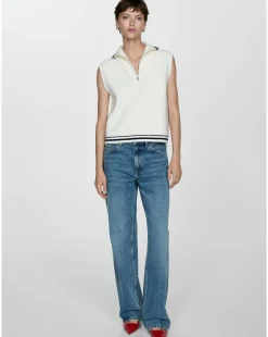 Mango Stripe Knit Vest