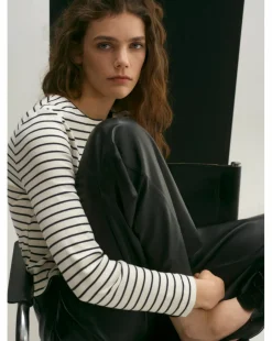 Mango Striped Knit Cardigan