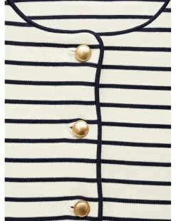 Mango Striped Knit Cardigan