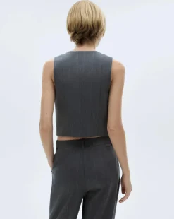 Mango Tauro Pinstripe Vest