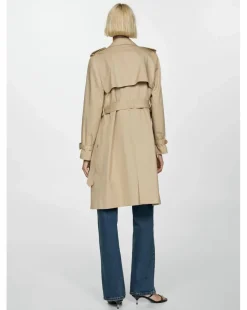 Mango Tie Waist Trench Coat