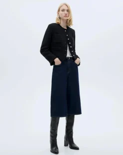 Mango Tweed Jacket with Jewel Buttons