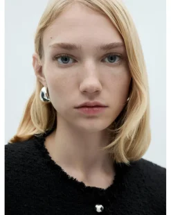 Mango Tweed Jacket with Jewel Buttons