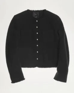 Mango Tweed Jacket with Jewel Buttons