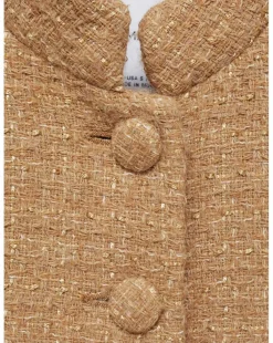 Mango Tweed Jacket with Stand Up Collar