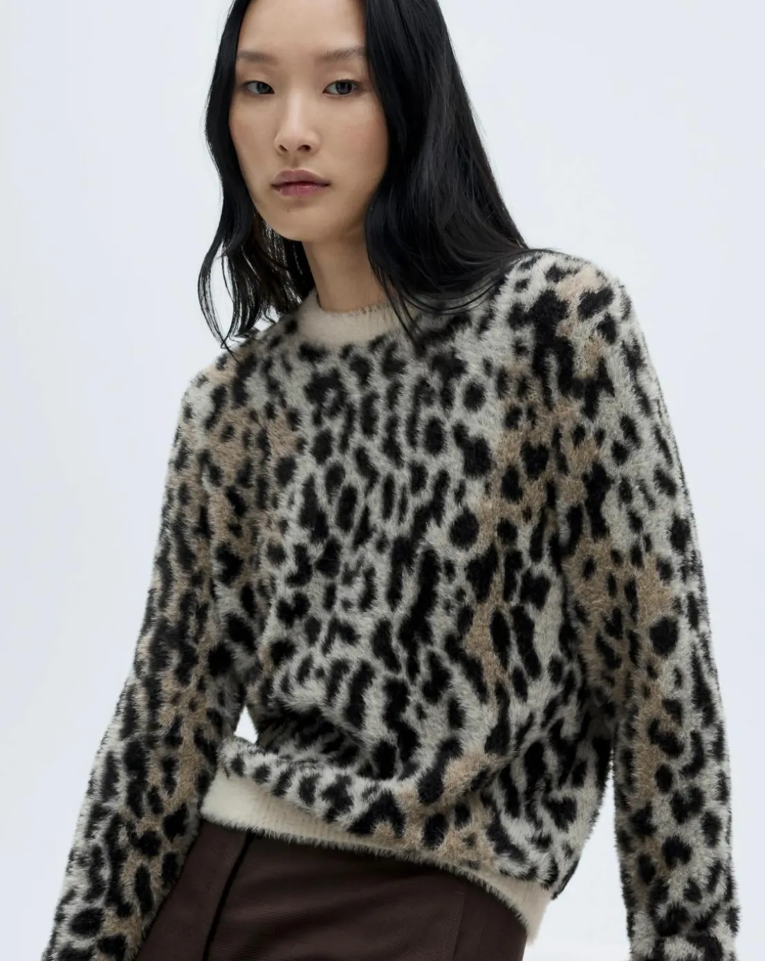 Mango Wild Animal Print Sweater