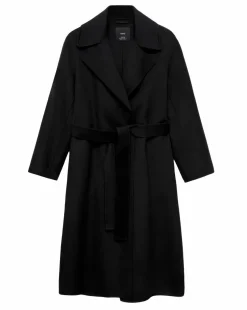 Mango Wool Coat with Tie Waist