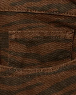 Mango Zebra Print Straight Jeans