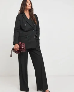 Metallic Thread Wide Leg Trouser