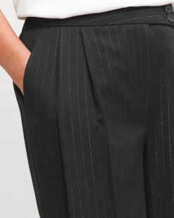 Metallic Thread Wide Leg Trouser
