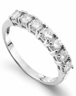 Moissanite 9 Carat Gold 1 Carat Half Eternity Ring