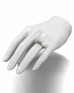 Moissanite 9CT Gold 3 Stone Ring