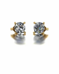 Moissanite 2ct Total 9ct gold Stud Earrings