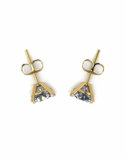 Moissanite 2ct Total 9ct gold Stud Earrings