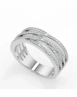 Moissanite 9ct White Gold 0.50ct total Cocktail Ring