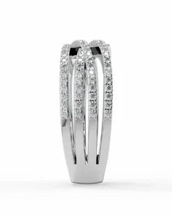 Moissanite 9ct White Gold 0.50ct total Cocktail Ring