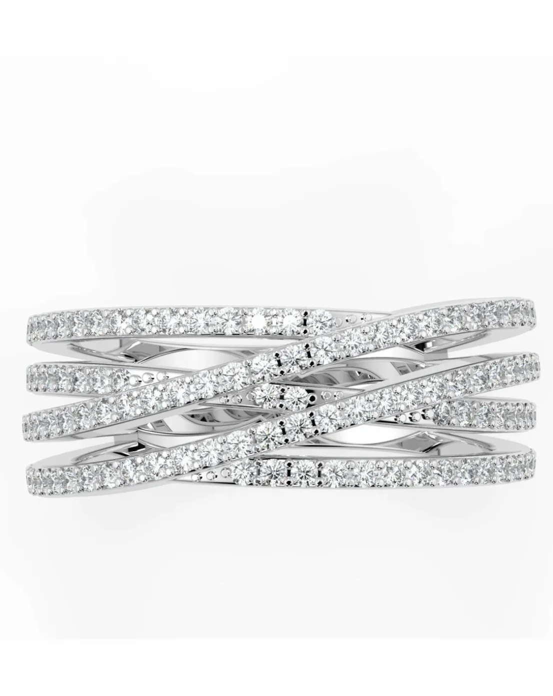 Moissanite 9ct White Gold 0.50ct total Cocktail Ring