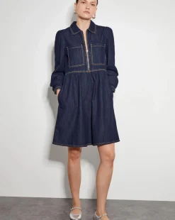 Monsoon Adeena Denim Mini Shirt Dress
