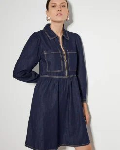 Monsoon Adeena Denim Mini Shirt Dress