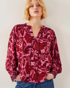 Monsoon Aimee Floral Print Jersey Blouse